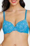 Zivame Sun's Bird Push-Up Wired Medium Coverage T-Shirt Bra - Methyl Blue — thumbnail 4